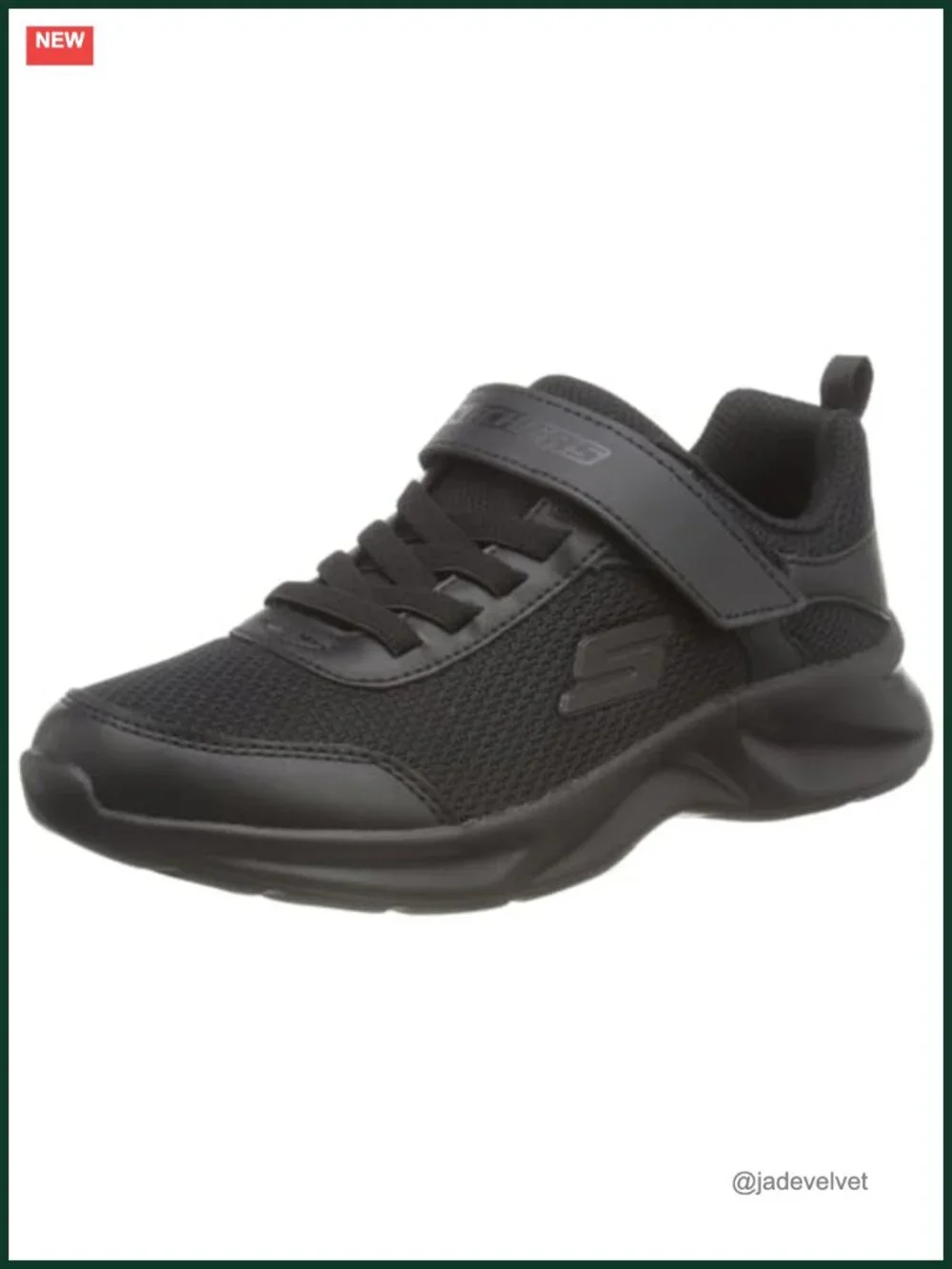 Lightweight Mesh Athletic Sneakers with Hook & Loop Strap